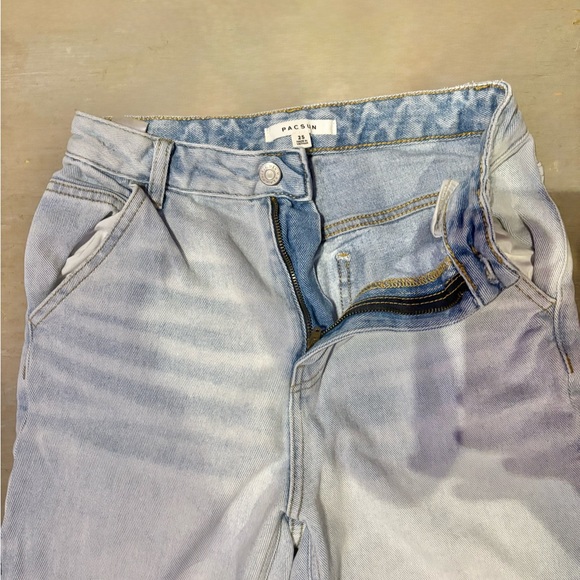 PacSun Light Blue High Rise Ripped Jeans - Picture 4 of 7